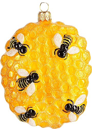 Honeycomb with Bees