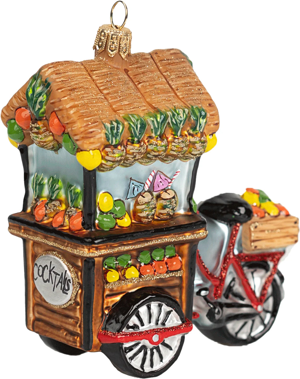 Cocktail Bar on Wheels Ornament