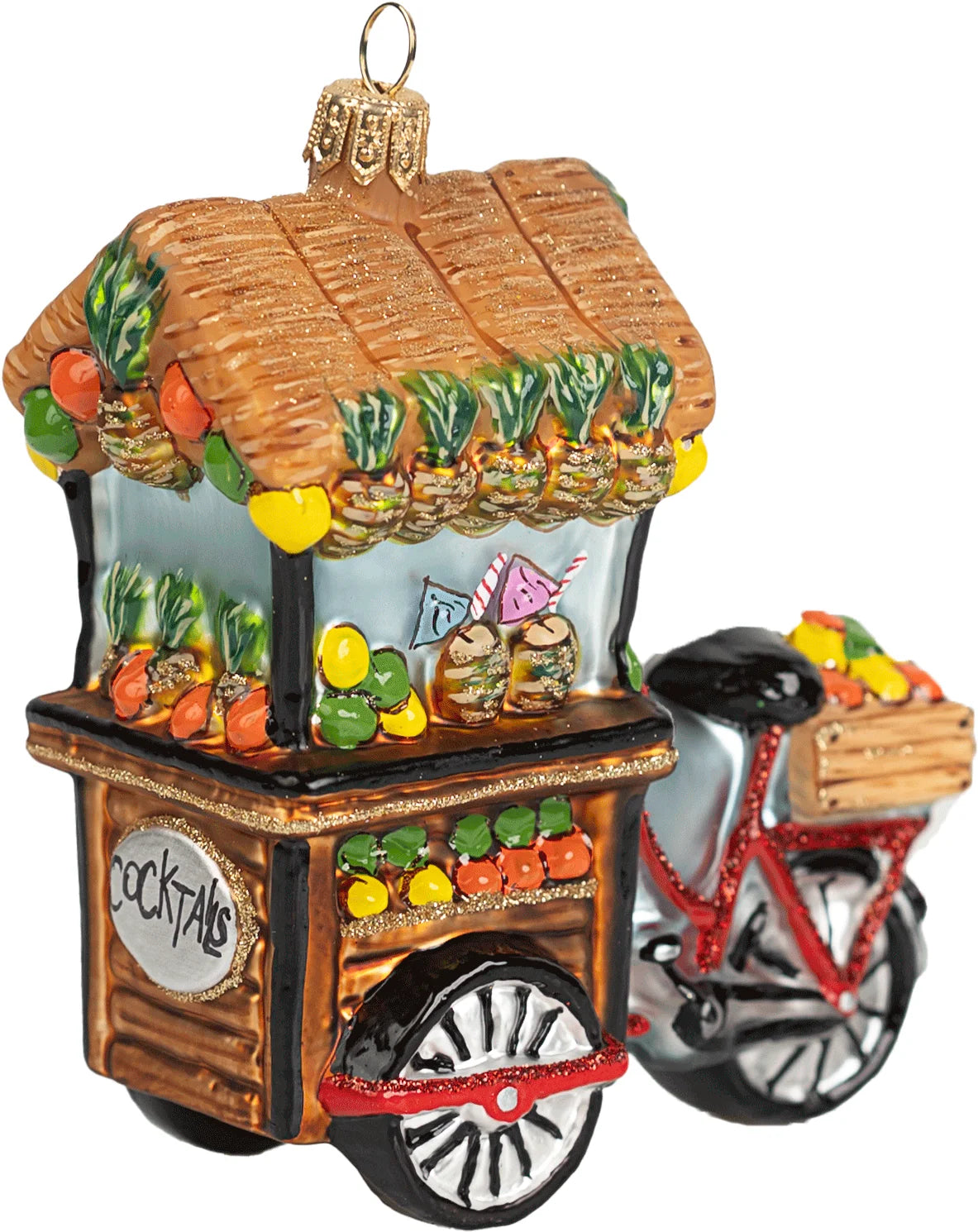 Cocktail Bar on Wheels Ornament