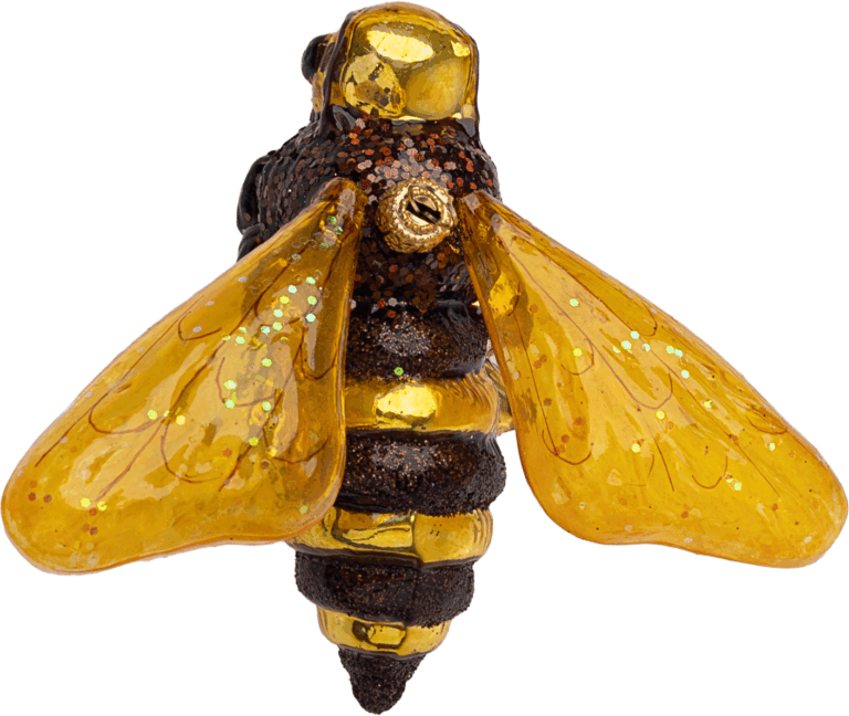 Honey Bee Blown Glass Ornament
