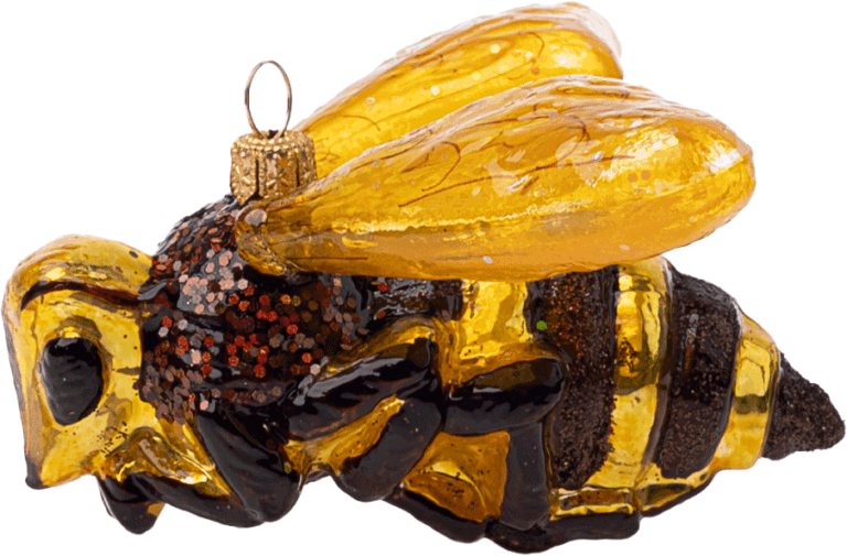 Honey Bee Blown Glass Ornament