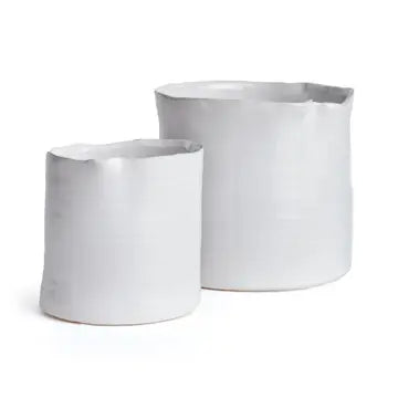 Alva Pots, Set of 2, White