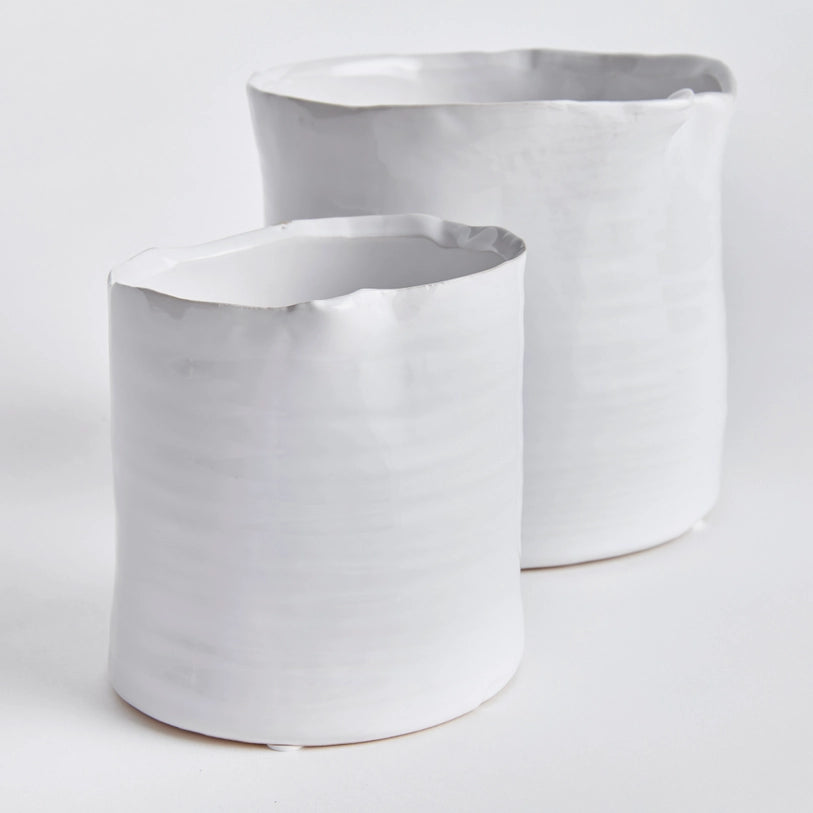 Alva Pots, Set of 2, White