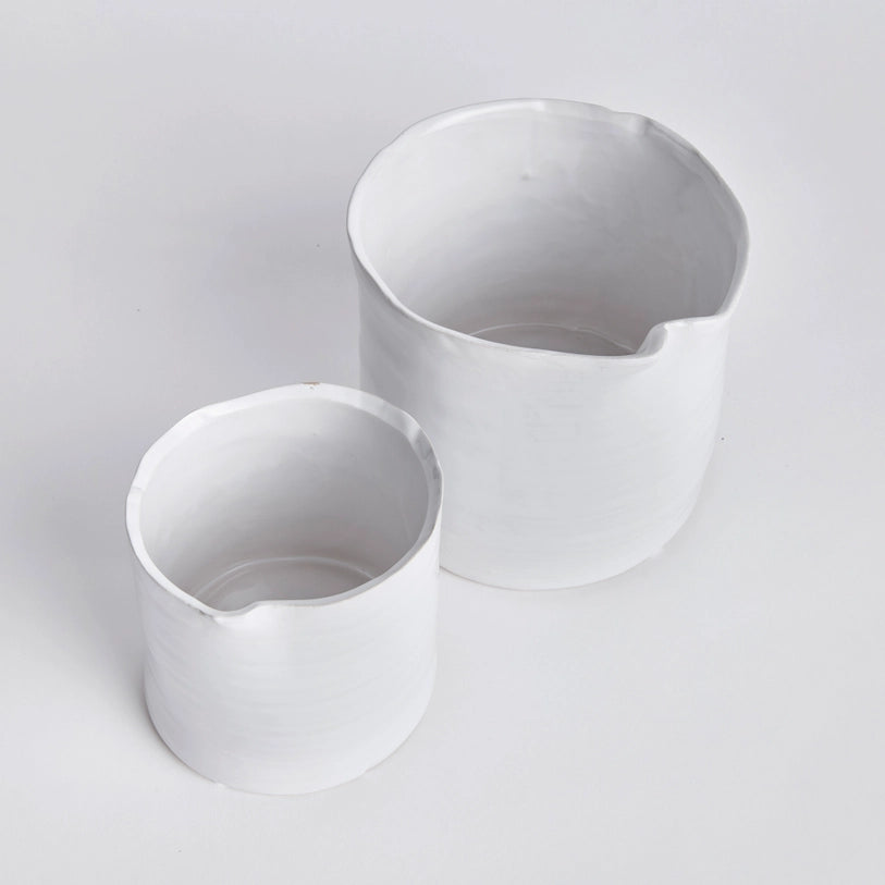 Alva Pots, Set of 2, White