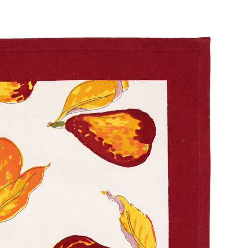 Orchard Pear Placemats Burgundy, Set of 6