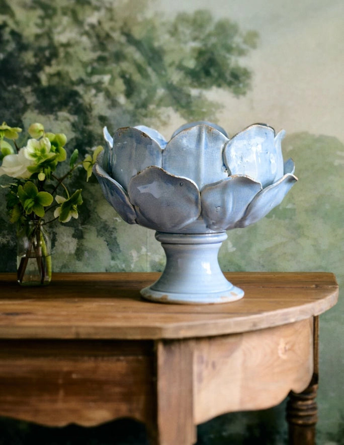 Petal Bowl - Ceramic Vase Blue