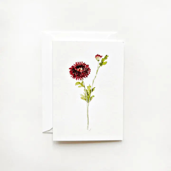 Dahlia Stem Mini Notecard