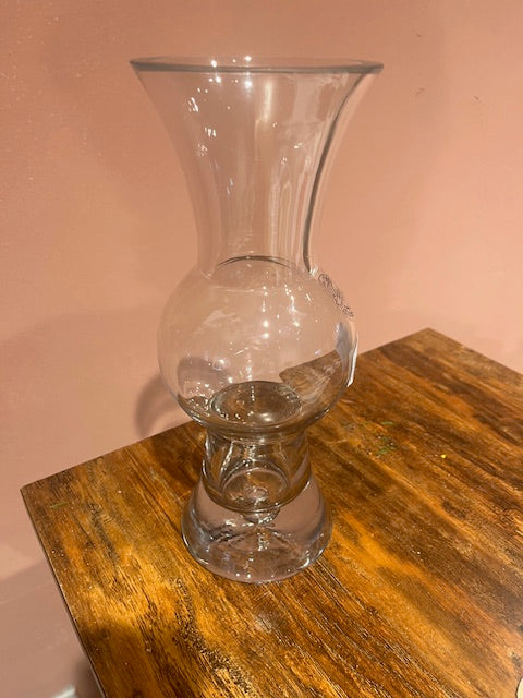 Clear Crystal Glass 10" Vase
