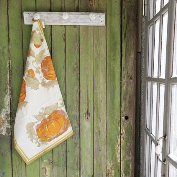 Pumpkin Tea Towel Orange & Mustard