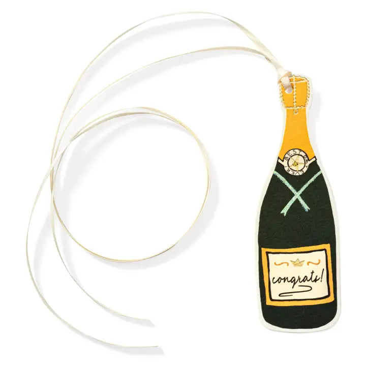 Champagne Bottle Pretty Gift Tag Set of 6