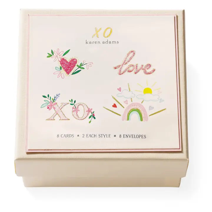 Floral Xo Gift Enclosure Set of 12