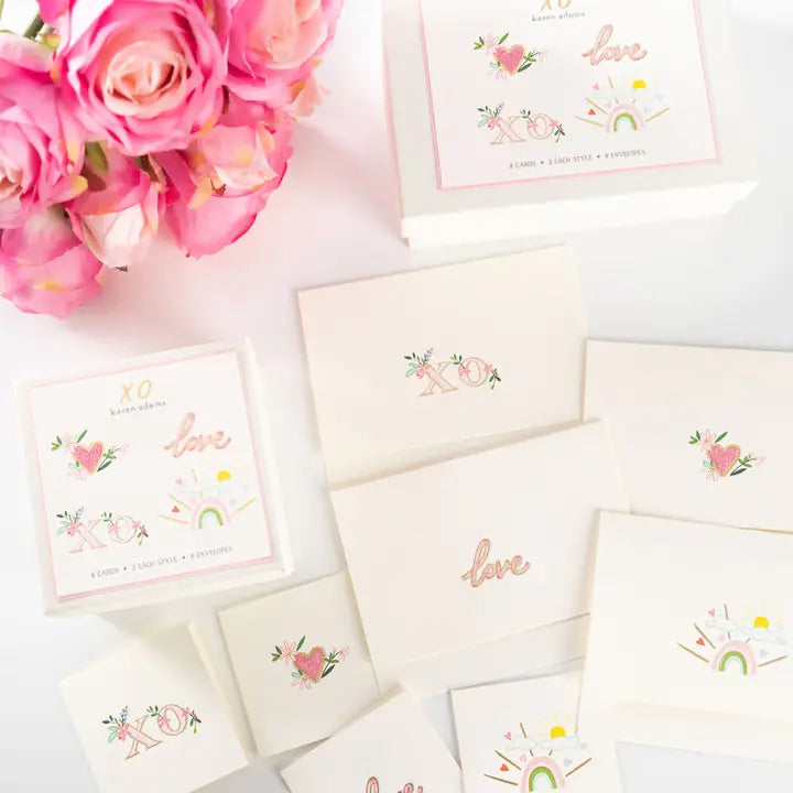 Floral Xo Gift Enclosure Set of 12