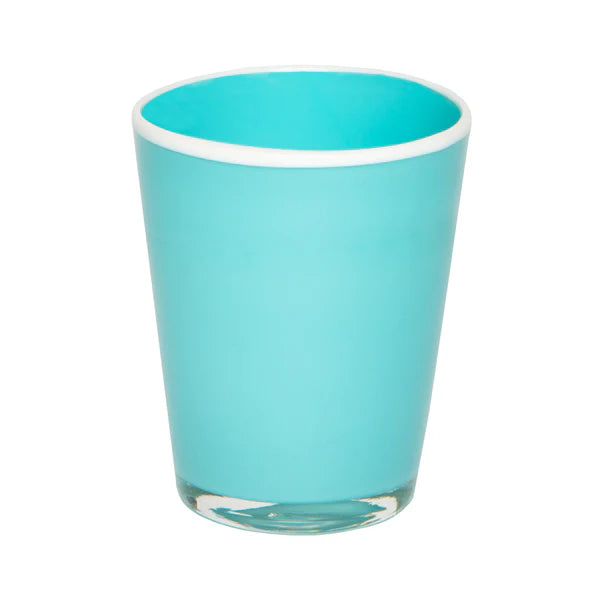 Summer Glass Turquoise & White, Set of 4