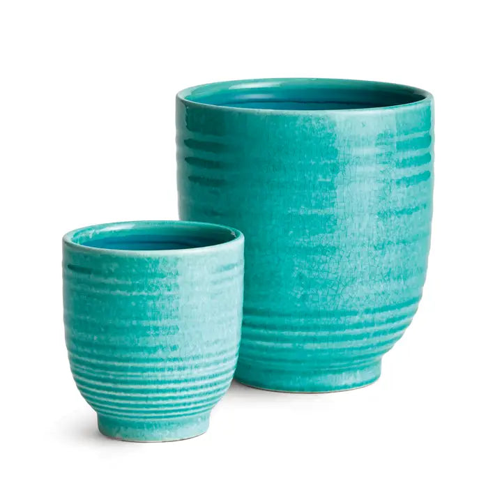 Mia Pots, Set of 2 - Turquoise