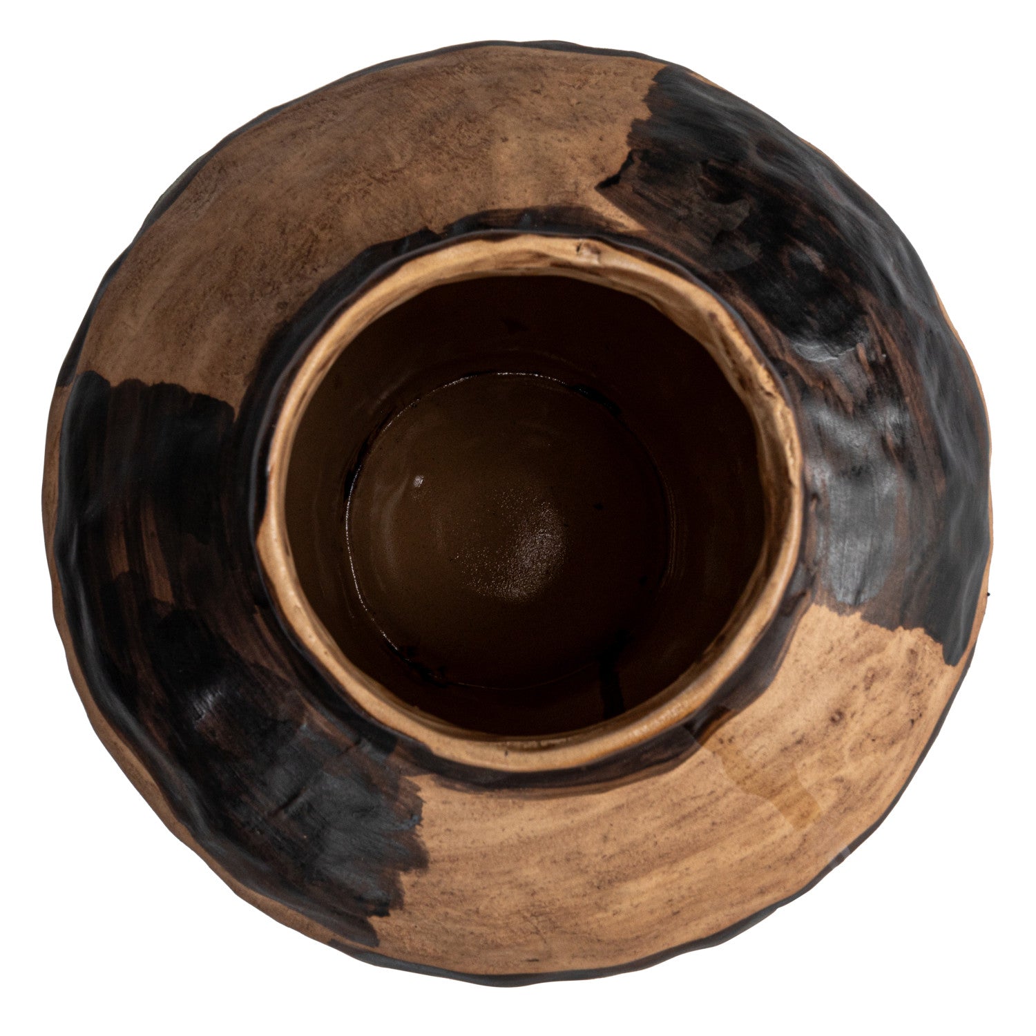 Hand-Painted Textured Stoneware Vase (Each One Will Vary)