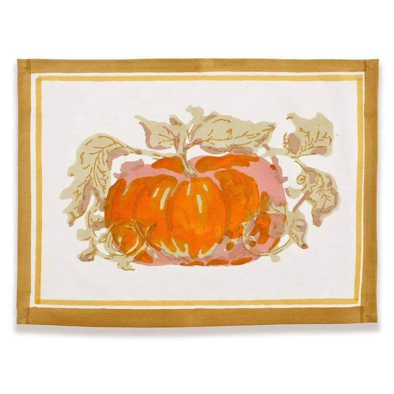 Pumpkin Placemats Orange & Mustard, Set of 6